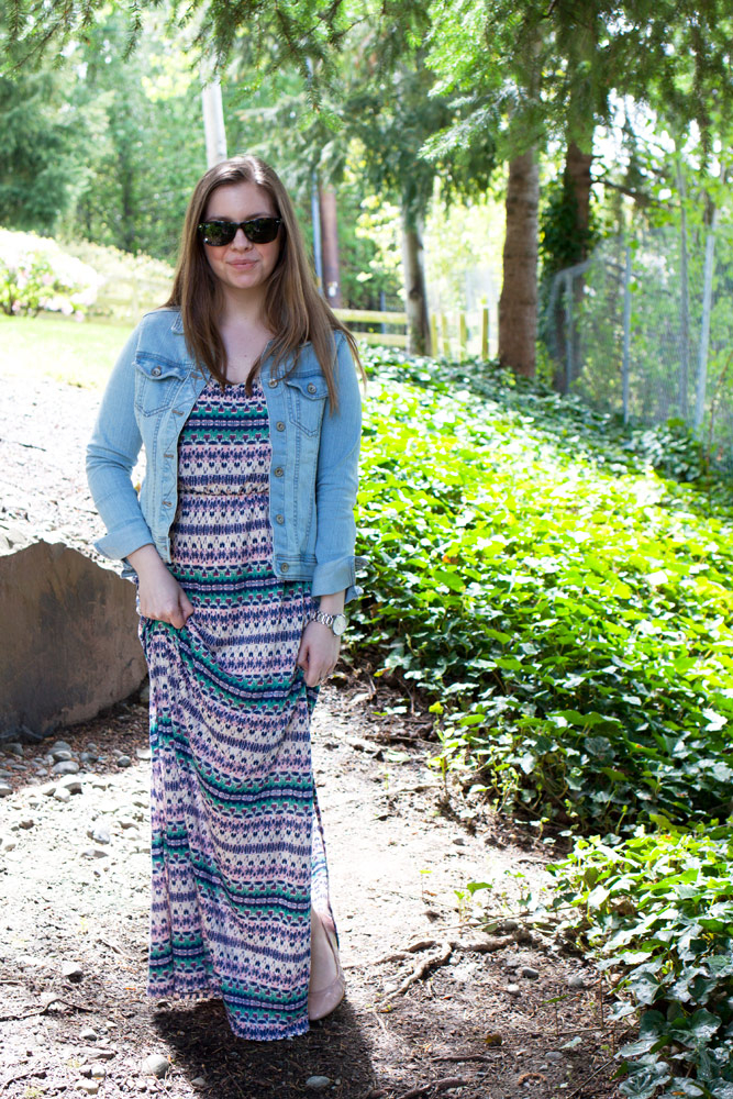 maxi dress with short jacket