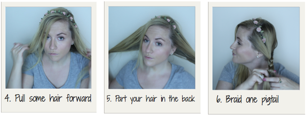 Milkmaid Braid and Flower Headband Photo Tutorial