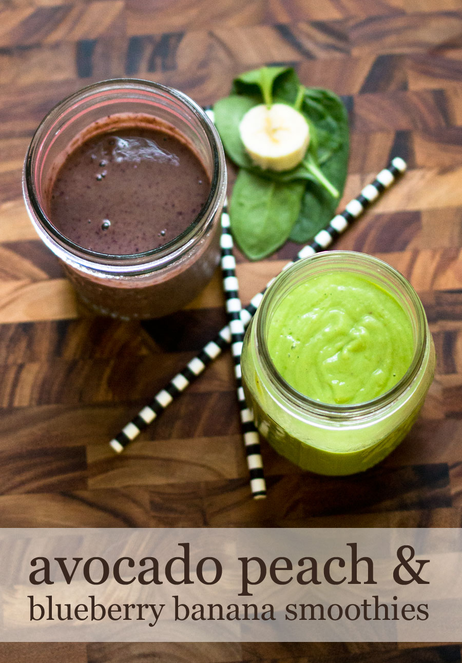 Avocado Peach and Blueberry Banana Smoothies with Del Monte Pure Earth Juice (Recipe) / hellorigby seattle fashion and lifestyle blog