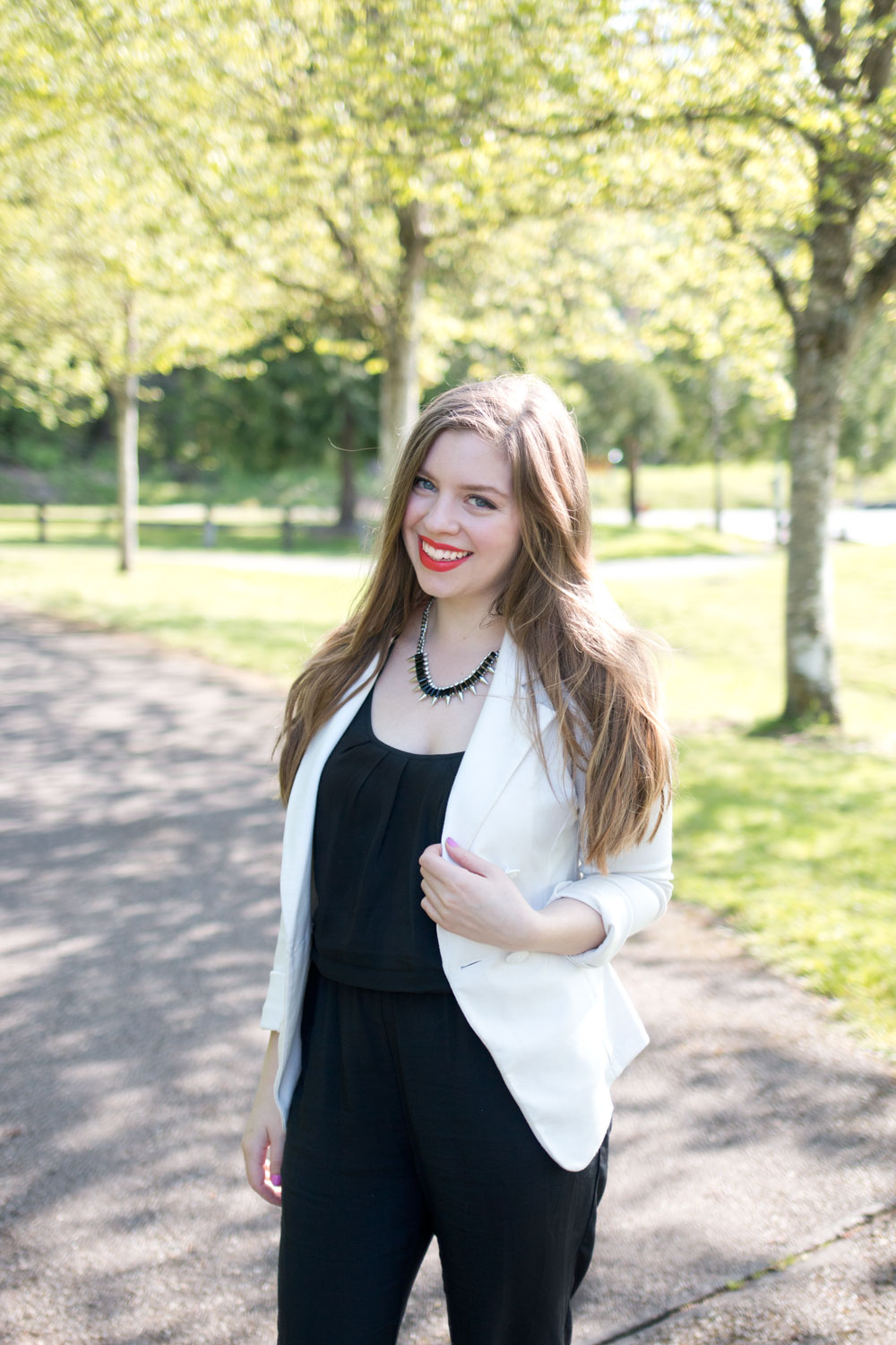 Black and white jumpsuit outfit outlet