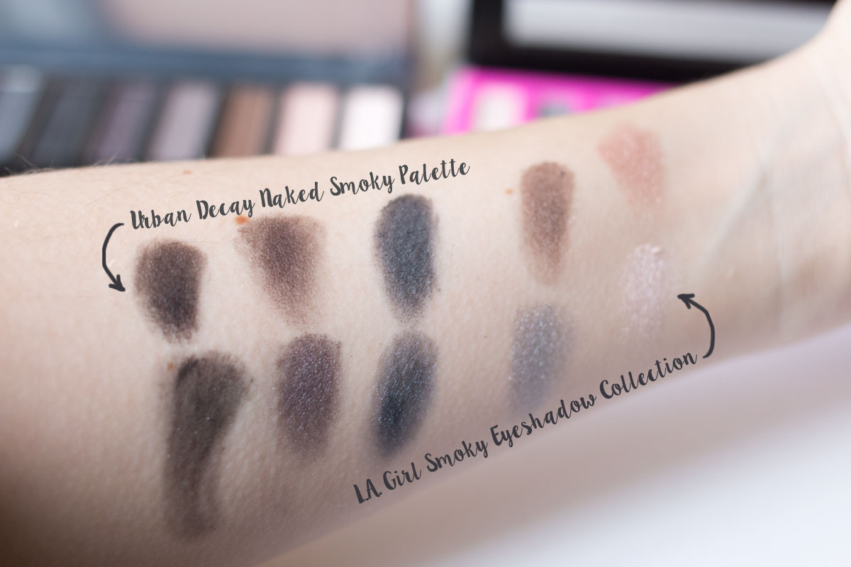 Beauty Dupes & Duds: Best of 2015 // Urban Decay Naked Smoky Palette vs. L.A. Girl Smoky Eyeshadow Collection with Swatches // hellorigby.com seattle fashion & beauty blog