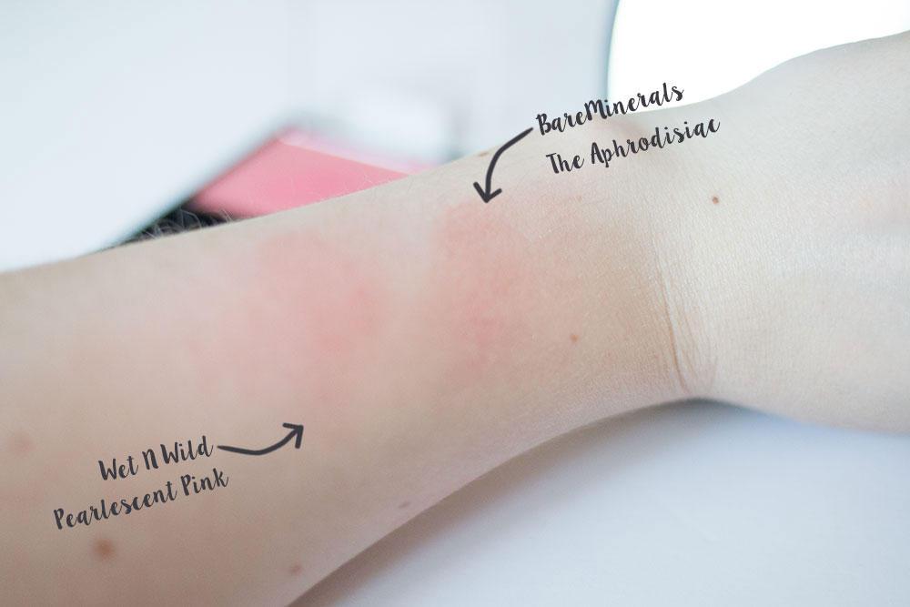 BareMinerals Ready Blush The Aphrodisiac vs Wet N Wild Pearlescent Pink Blush // Best & Worst of Beauty Dupes/Duds // Hello Rigby Seattle Beauty & Style Blog