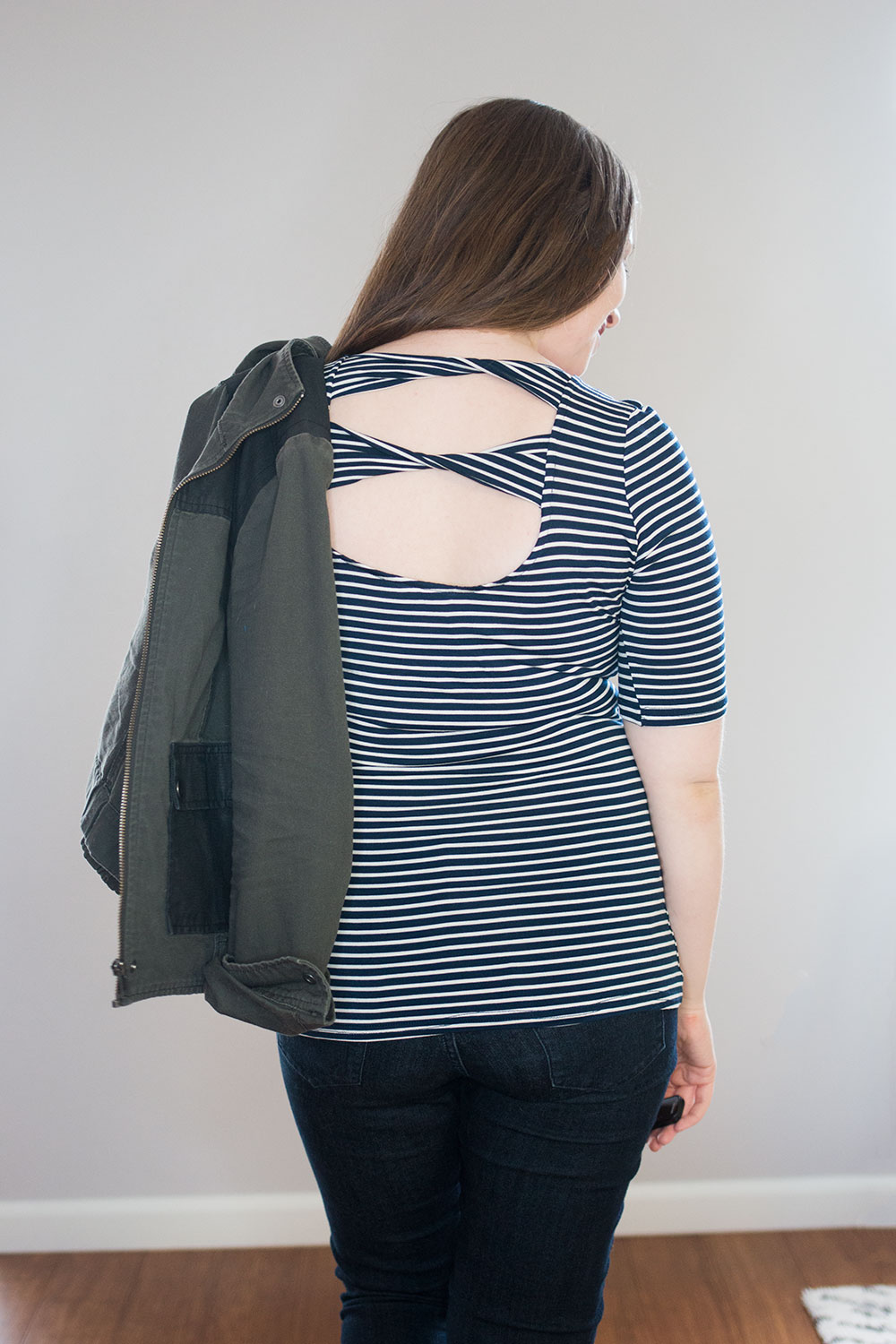 Stitch Fix March 2016 Review // Market & Spruce Abberley Cut Out Detail Knit Top {Back View} // Hello Rigby Seattle Fashion & Style Blog
