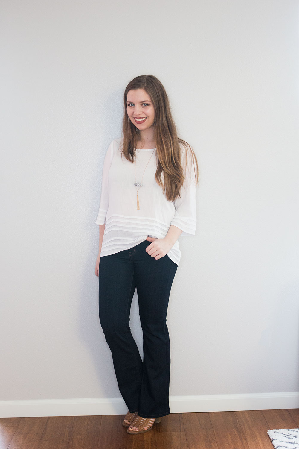 Stitch Fix March 2016 Review // Market & Spruce Levant Tiered Ruffle Top & Just Black Dolce Bootcut Jean // Hello RIgby Seattle Fashion & Style Blog