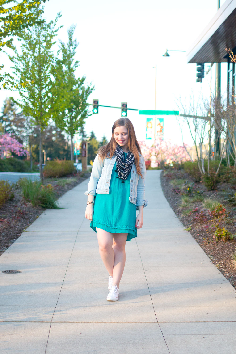 One Dress Three Ways: Casual Denim Jacket Outfit // Hello Rigby Seattle Fashion & Style Blog
