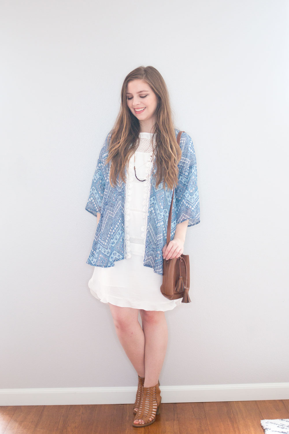 Stitch Fix April 2016 // Collective Concepts Andersson Printed Kimono in Blue // Hello Rigby Seattle Style & Fashion Blog