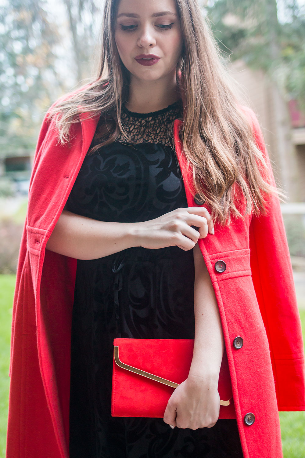 Stitch Fix December 2016: Collective Concepts Donette Knit Burnout Vevet Dress Close Up // Hello Rigby Seattle Fashion Blog