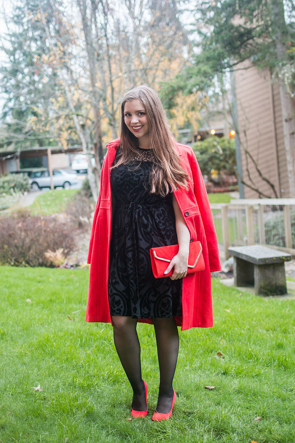 Stitch Fix December 2016: Collective Concepts Donette Knit Burnout Vevet Dress // Hello Rigby Seattle Fashion Blog