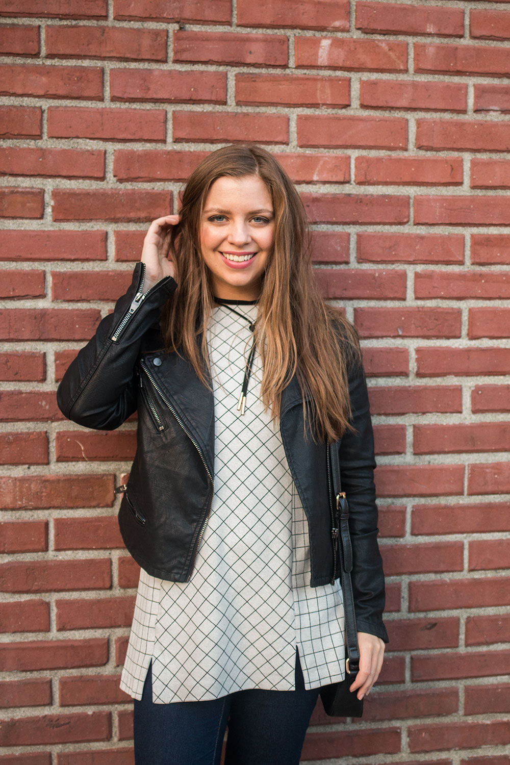 J. Jill Tunic Outfit with Moto Jacket // Hello Rigby Seattle Fashion Blog