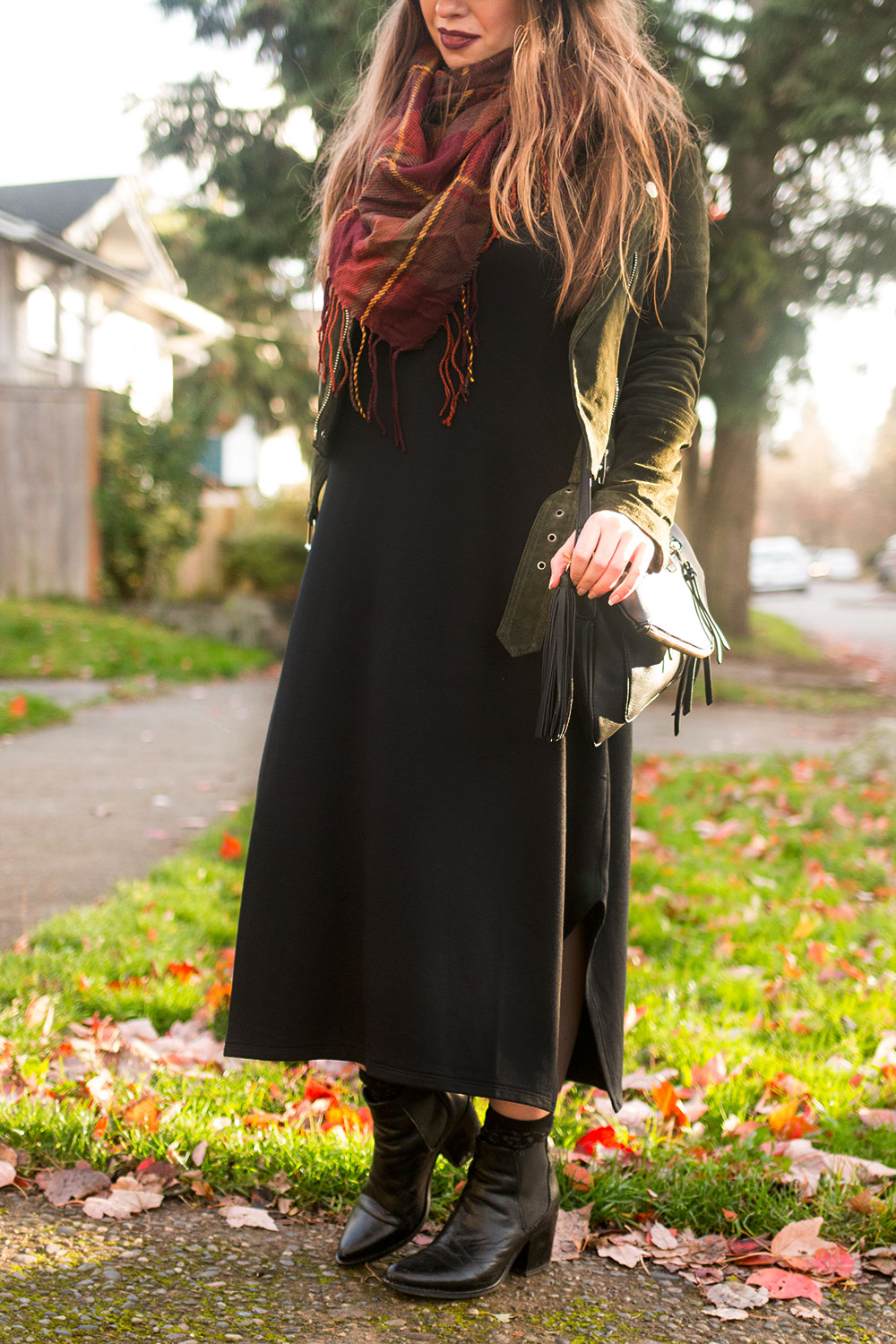 Pure Jill Luxe Tencel Dipped Hem Dress // Hello Rigby Seattle Fashion Blog