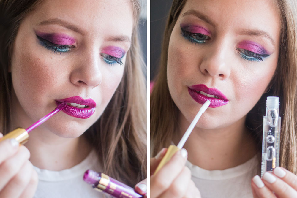 Milani Amore Matte Metallic Lip Creme in Raving Matte + LA Colors High Shine Lipgloss in Clear // Hello Rigby Seattle Makeup Blog