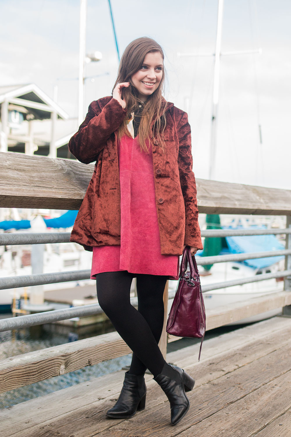Suede + Velvet Winter Outfit // Hello Rigby Seattle Fashion Blog