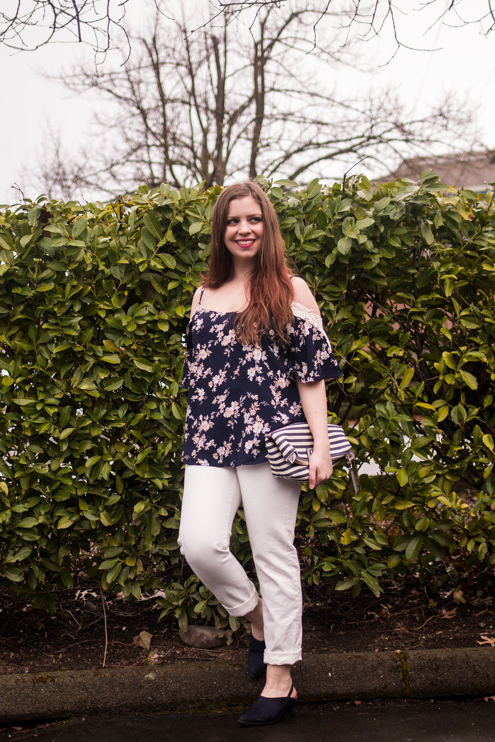 Stitch Fix April 2017 Review: Kaileigh Ludo Cold Shoulder Top // Hello Rigby Seattle Fashion Blog