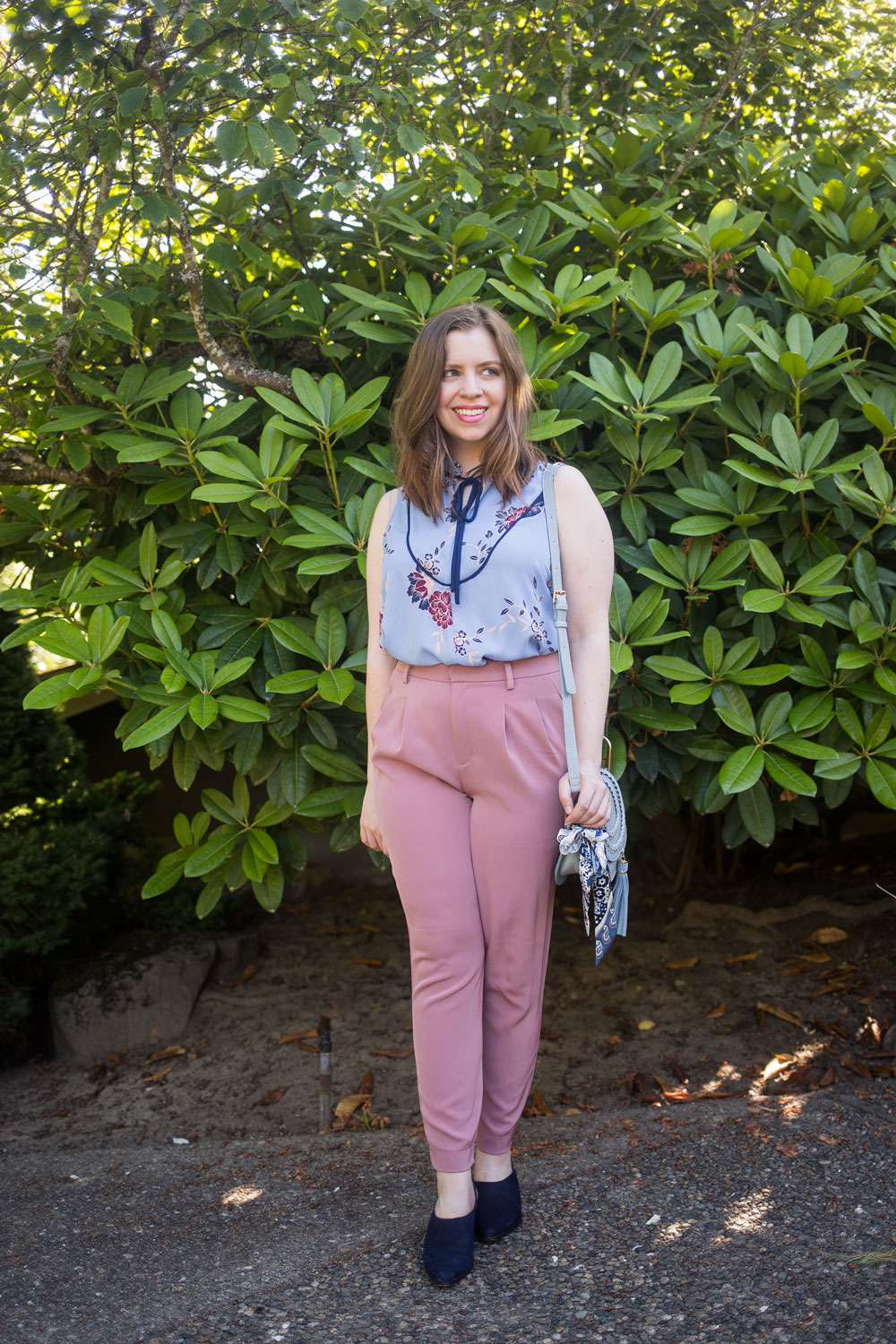 Stitch Fix July 2017: Alice Blue Elmhurst Tie Neck Blouse Outfit // Hello Rigby Seattle Fashion Blog