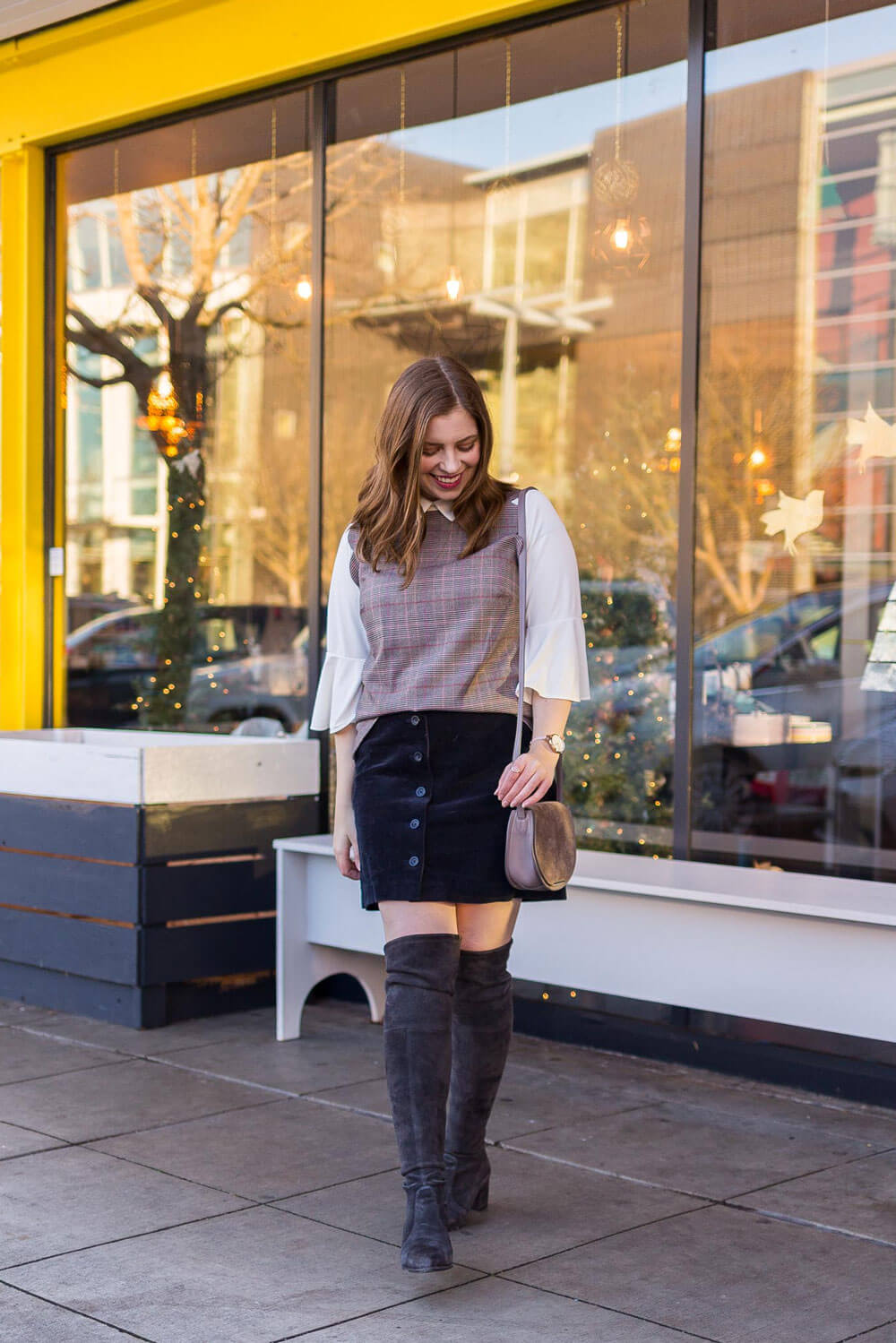 Sleeveless Top with a Blouse Layered Underneath