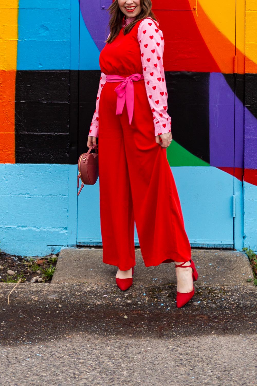 Boden Lottie Jumpsuit Valentine's Day Outfit